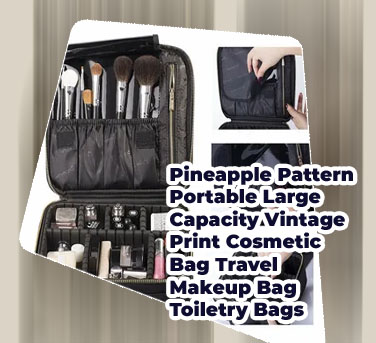 Travel makeup bag organizer